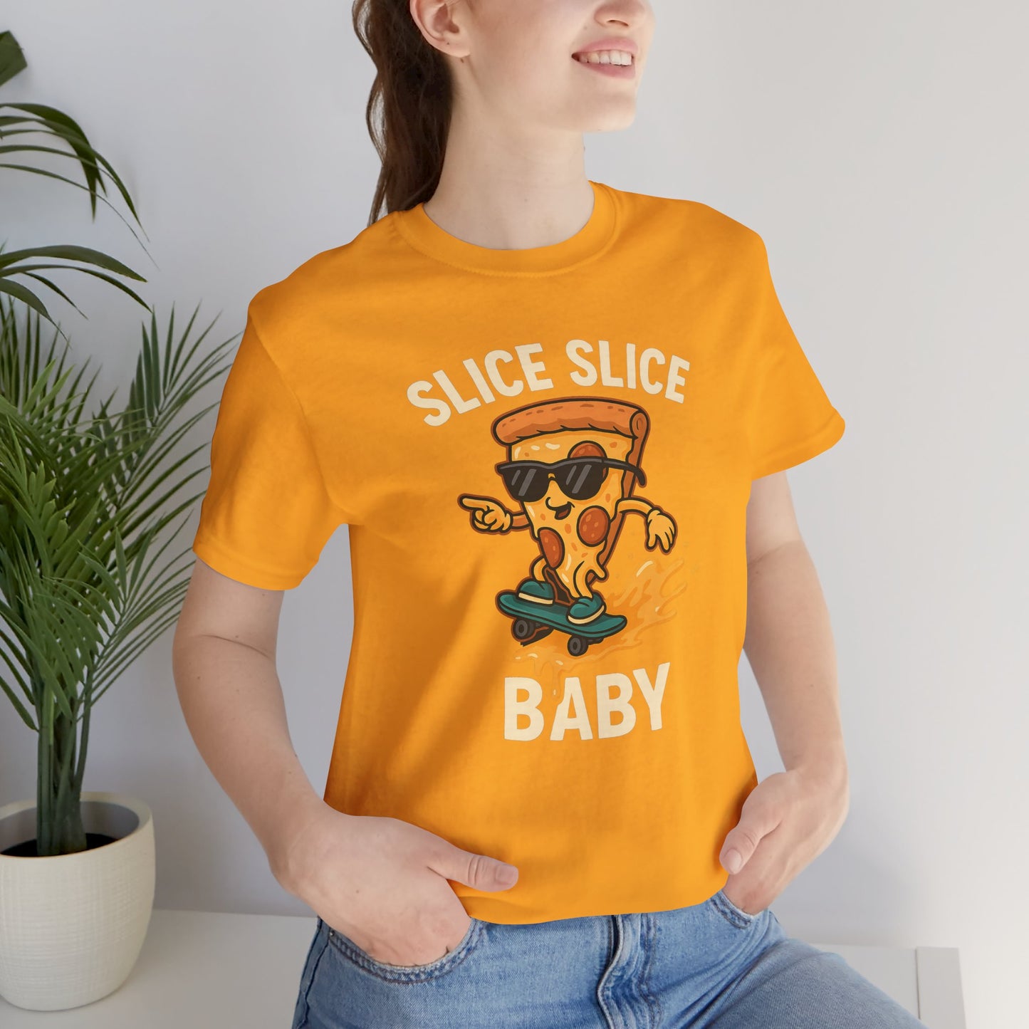 π Slice Slice Baby β Skate Into Flavor! Unisex Jersey Short Sleeve Tee