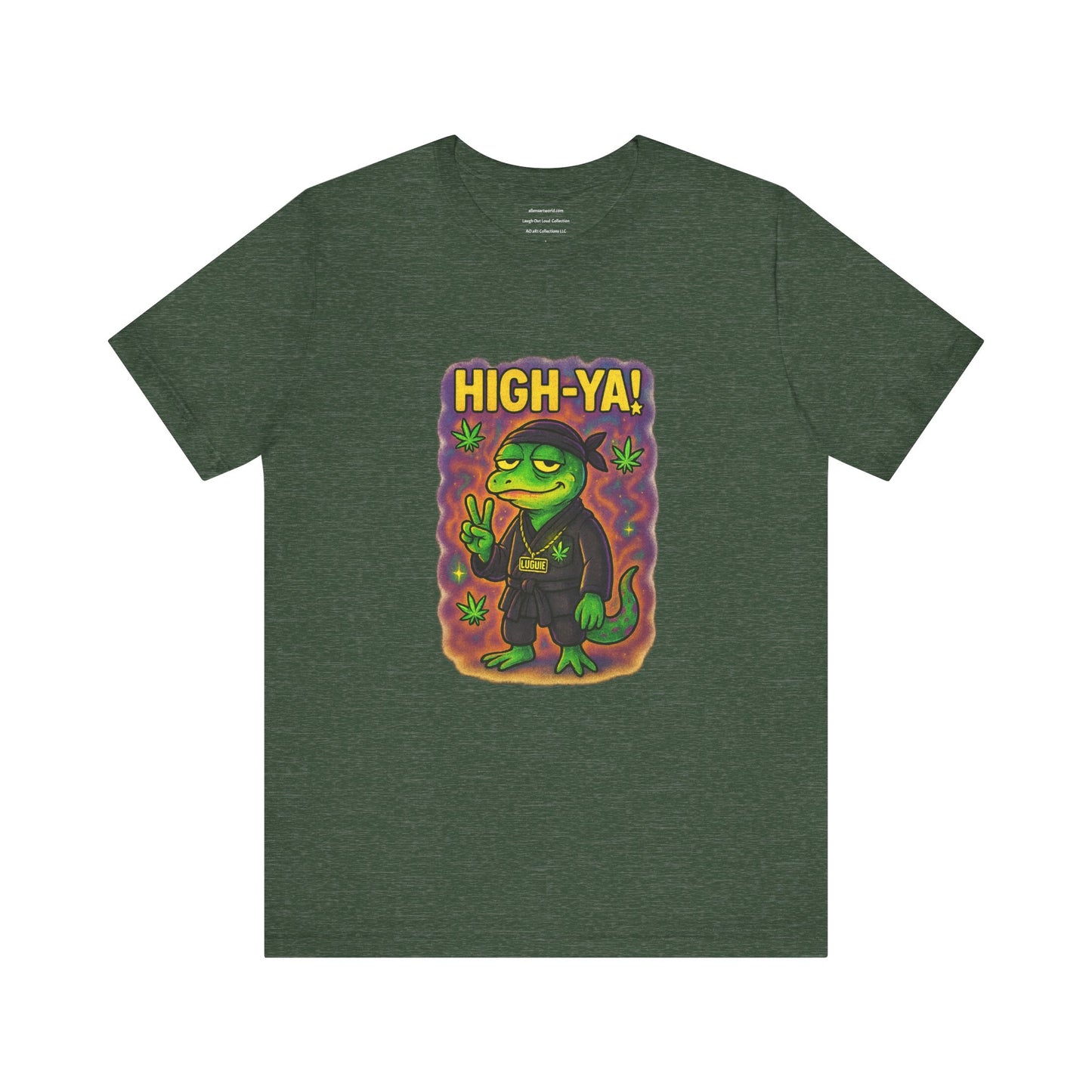 ⏰4️⃣2️⃣0️⃣🌿😂 HIGH-YA! (Stoned Ninja Edition) Unisex Jersey Short Sleeve Tee