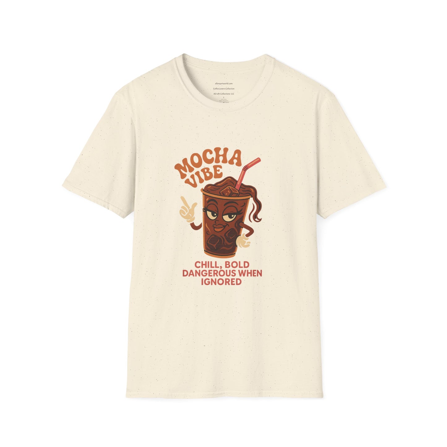 Mocha Vibe – Bold, Smooth, Unbothered Unisex Softstyle T-Shirt