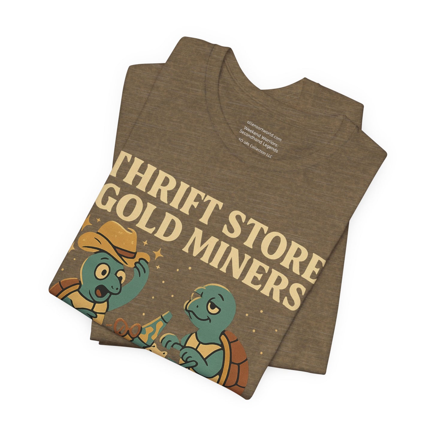 🛒 Thrift Store Gold Miners — Weekend Warriors: Second Hand Legends Unisex Jersey Short Sleeve Tee