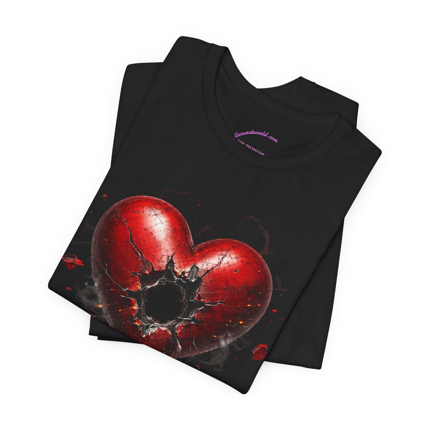 Shot Through the Heart Gothic Unisex Jersey Short Sleeve Tee