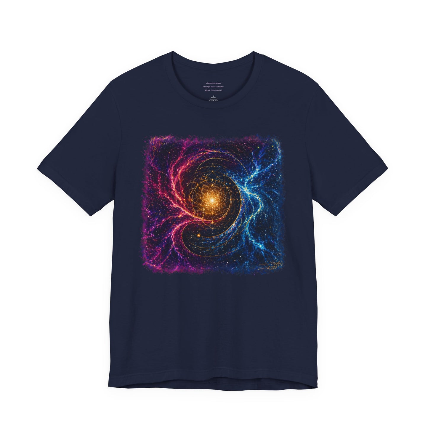 Cosmic Harmony Sacred Geometry - Unisex Jersey Short Sleeve Tee