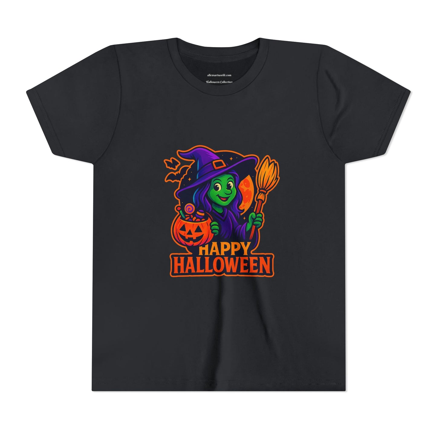 🧙‍♀️Happy Halloween, Little Witch!   Youth Short Sleeve Tee