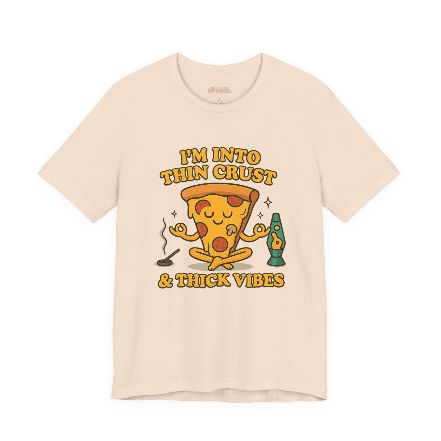 🍕Thin Crust & Thick Vibes – Stay Sauced, Stay Centered   Unisex Jersey Short Sleeve Tee