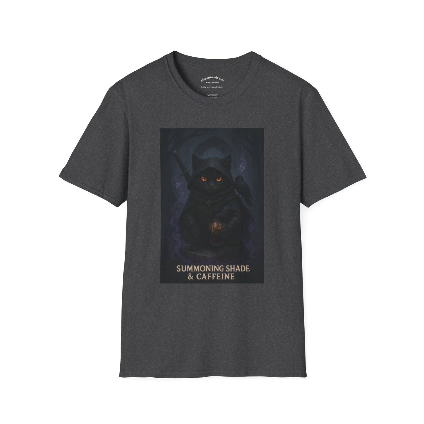 Summoning shade and caffeine – Lovely’s Mood Goth   Unisex Softstyle T-Shirt