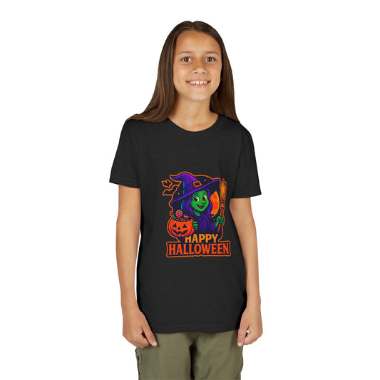 🧙‍♀️Happy Halloween, Little Witch!   Youth Short Sleeve Tee