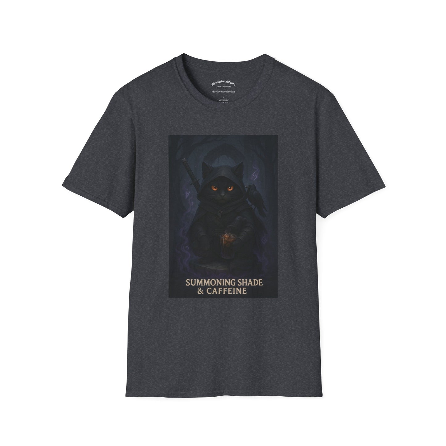 Summoning shade and caffeine – Lovely’s Mood Goth   Unisex Softstyle T-Shirt