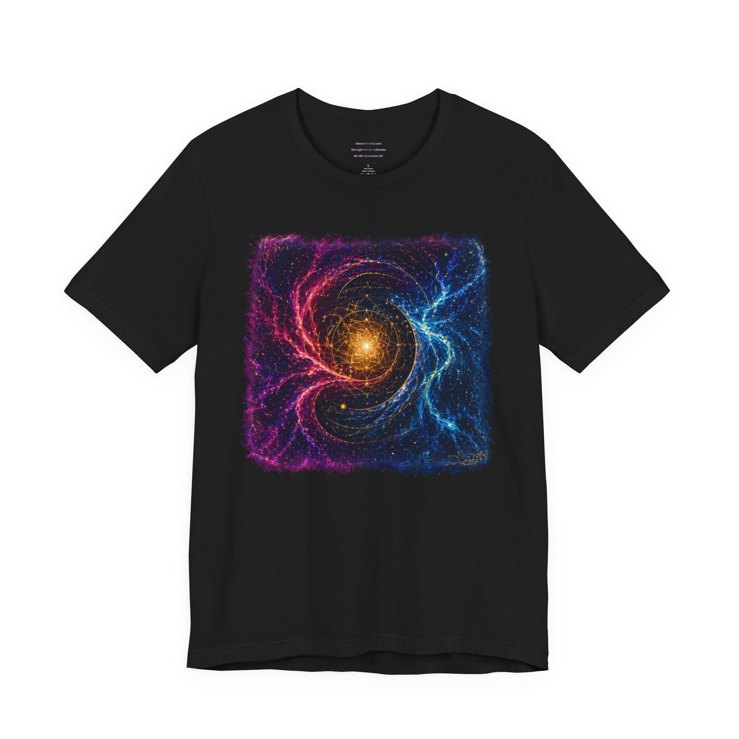 Cosmic Harmony Sacred Geometry - Unisex Jersey Short Sleeve Tee