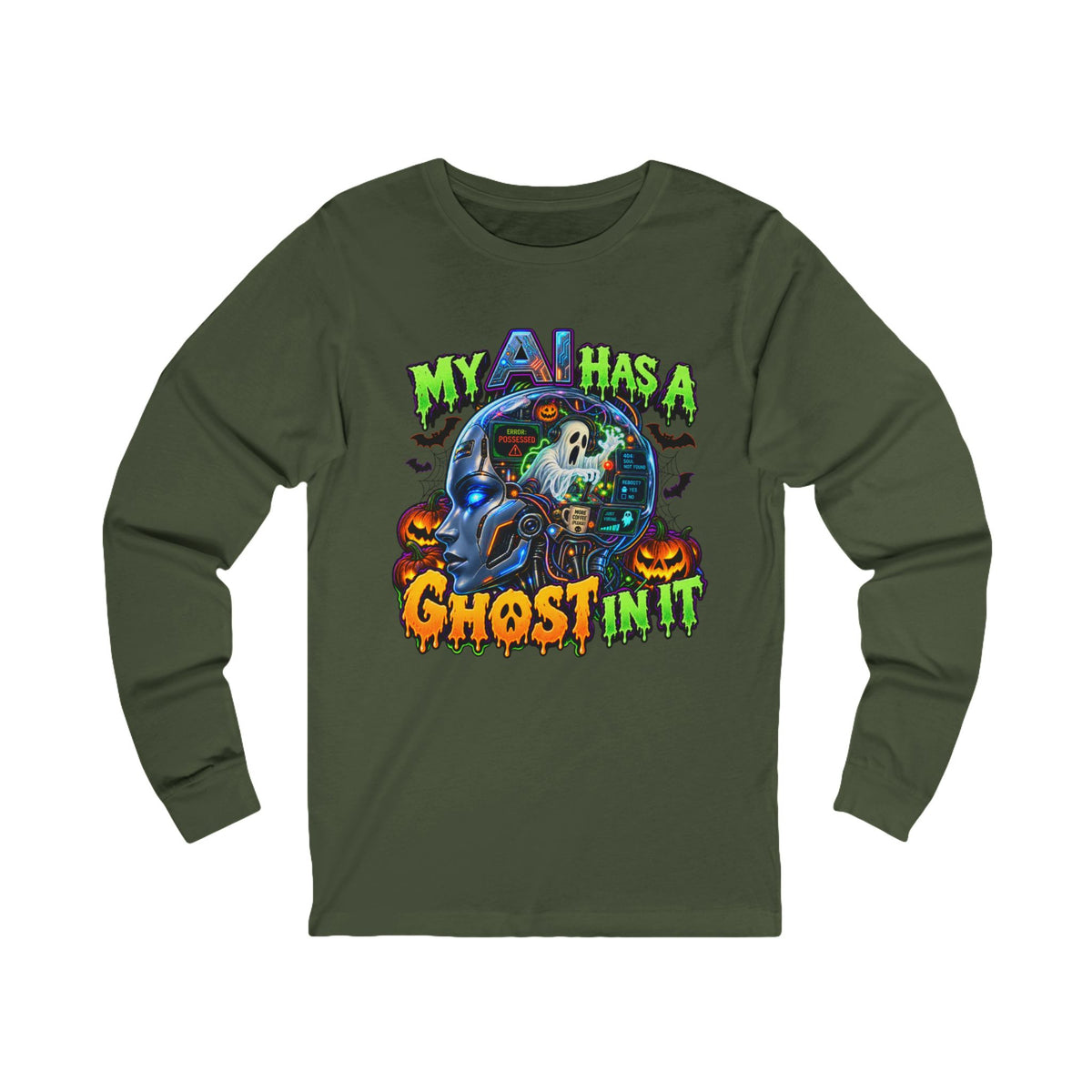 👻🤖 MY AI HAS A GHOST IN IT —  Unisex Jersey Long Sleeve Tee