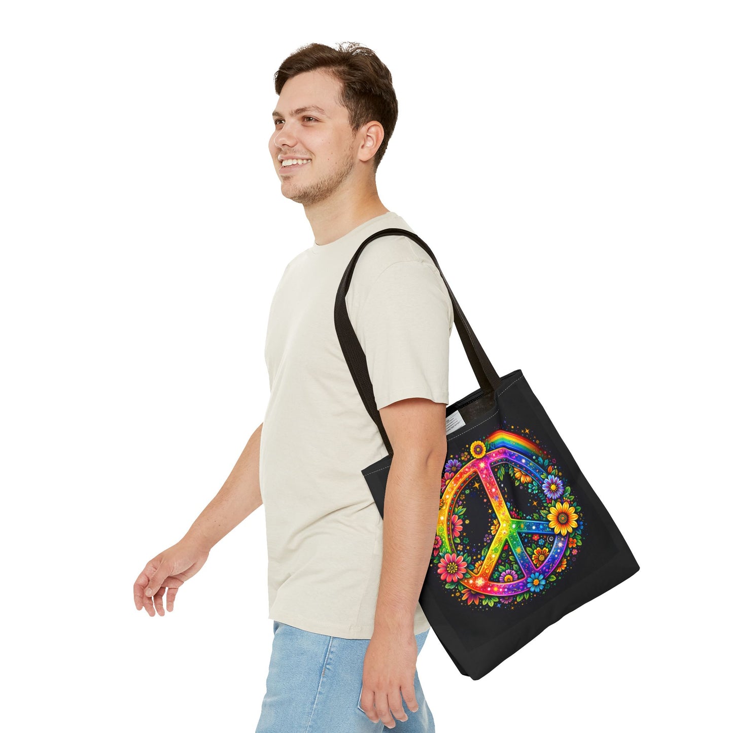 Peace in Full Color – Radiant Harmony Tote Bag (AOP)