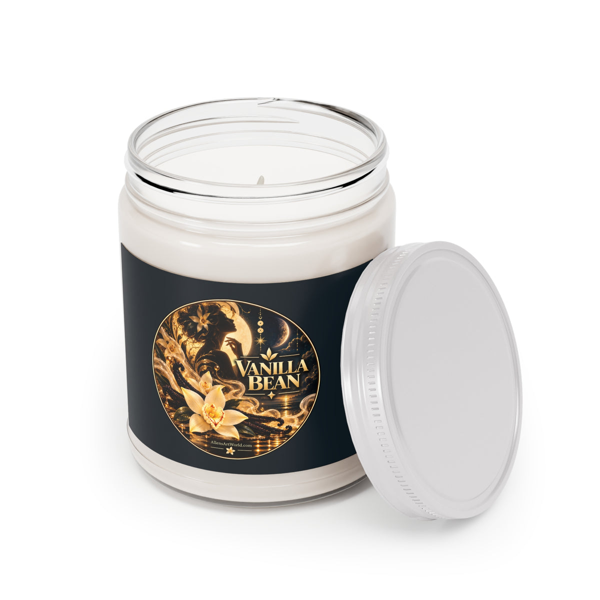 🌙 VANILLA BEAN – The Light Within Home Collection Scented Soy Candles with White Lid, 9oz