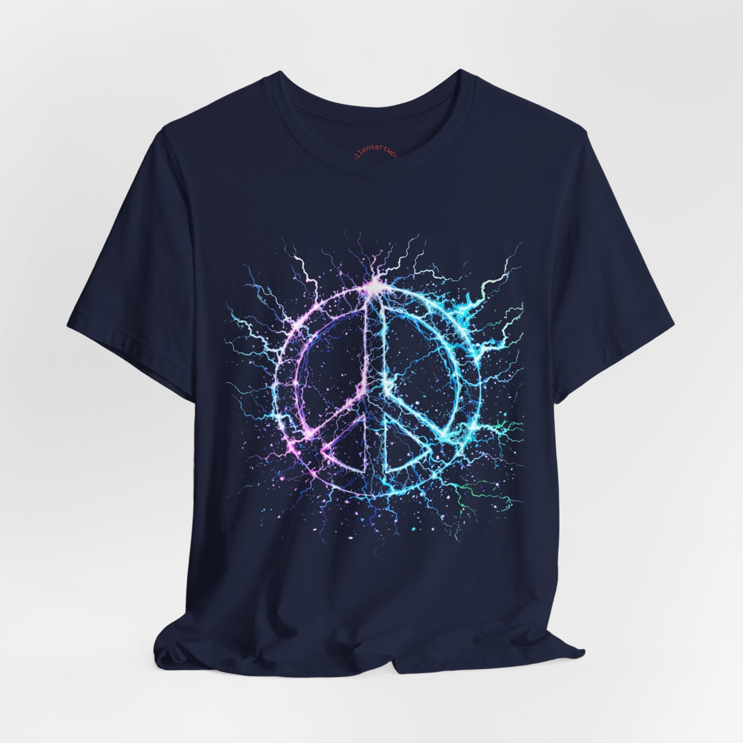 Electric Peace – Neon Energy Symbol Unisex Jersey Short Sleeve Tee - Kevin’s Line