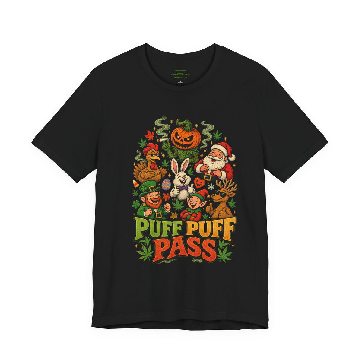 Puff Puff Pass – Holidazed Edition  Unisex Jersey Short Sleeve Tee