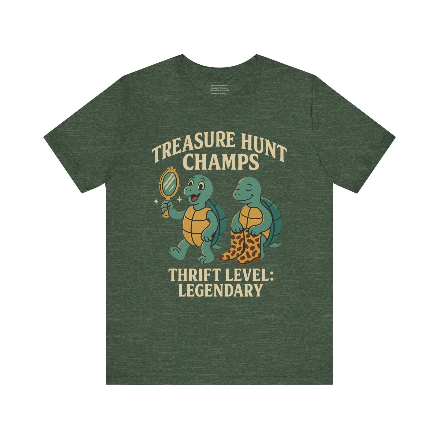 🛒 Treasure Hunt Champs — Jim & Terry (Thrift Level: Legendary)   Unisex Jersey Short Sleeve Tee