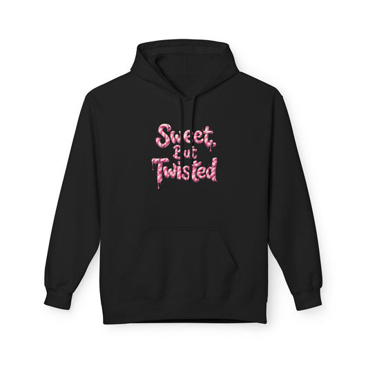 Sweet, But Twisted – Christmas Gothic Candy Cane Sweatshirt  Unisex Midweight Softstyle Fleece Hoodie