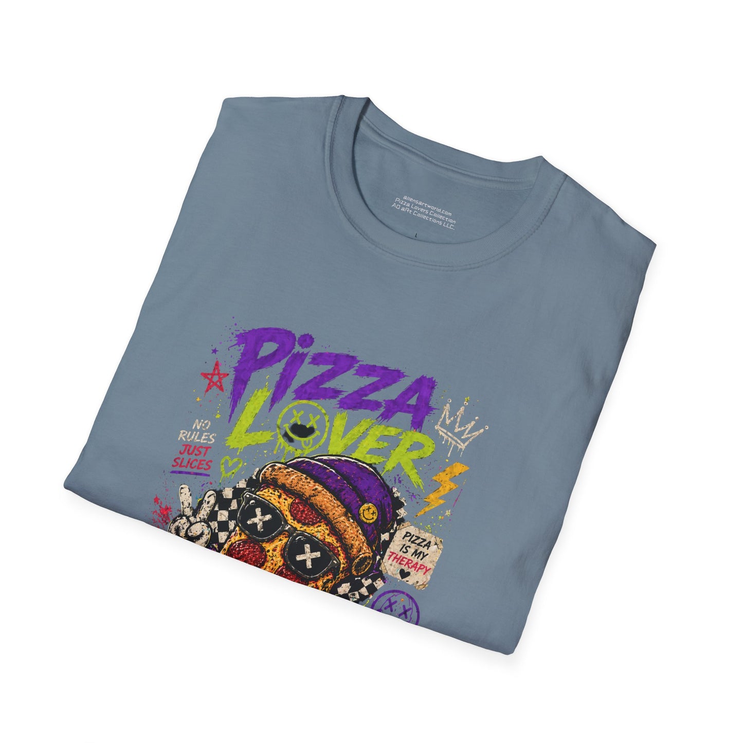 Pizza Lover’s Rebellion Tee – Street Slice Edition |Unisex Softstyle T-Shirt- The Pizza Lovers United Collection