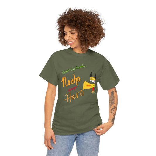 Nacho average hero. Carrot Top Crusader. Unisex Heavy Cotton Tee, Graphic Tee, Funny T-shirt, Peace and Love Shirt, 420 Frinzz.zz