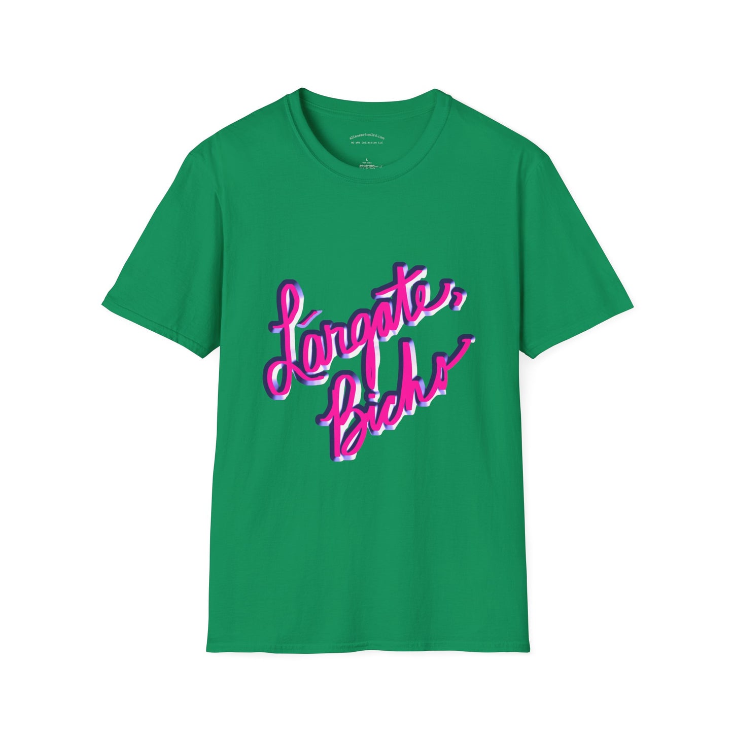 Funny Spanish Slogan Lárgate, bicho (meaning go away, bug) T-Shirt - Unisex Softstyle