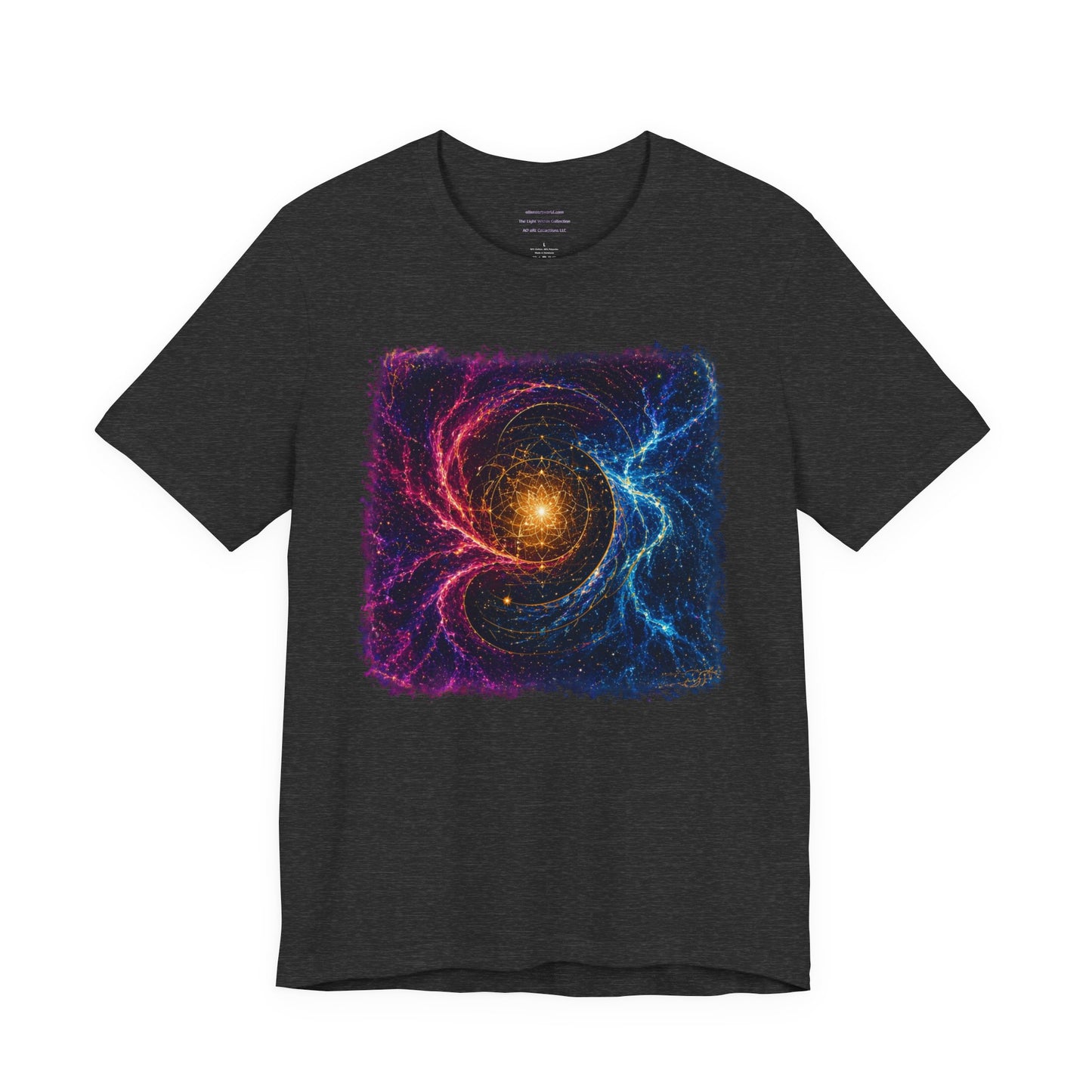 Cosmic Harmony Sacred Geometry - Unisex Jersey Short Sleeve Tee
