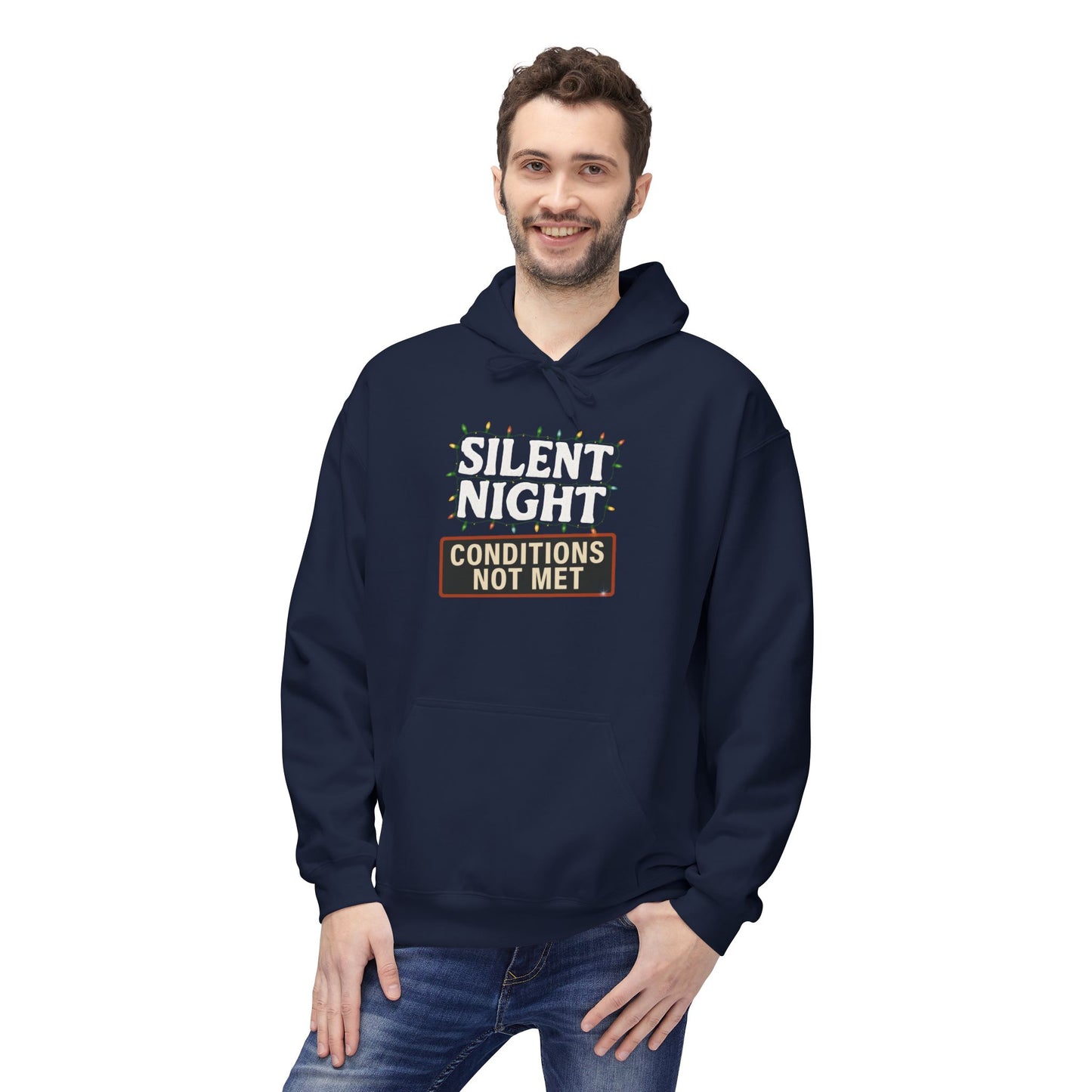 Silent Night – Conditions Not Met Holiday Unisex Midweight Softstyle Fleece Hoodie