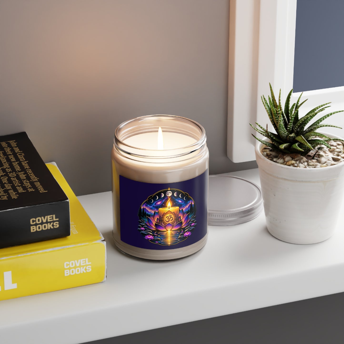 SACRED GLOW – The Light Within Home Collection Scented Soy Candles with White Lid, 9oz