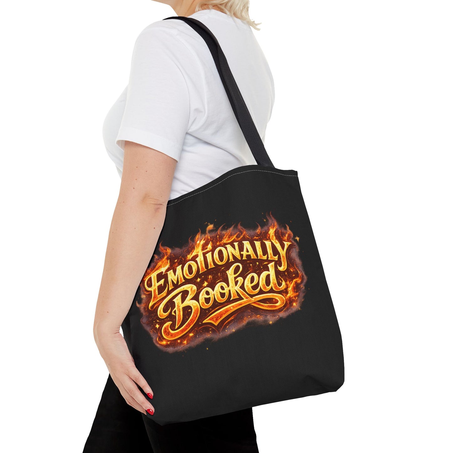 Emotionally Booked – Flame Edition Tote Bag (AOP)