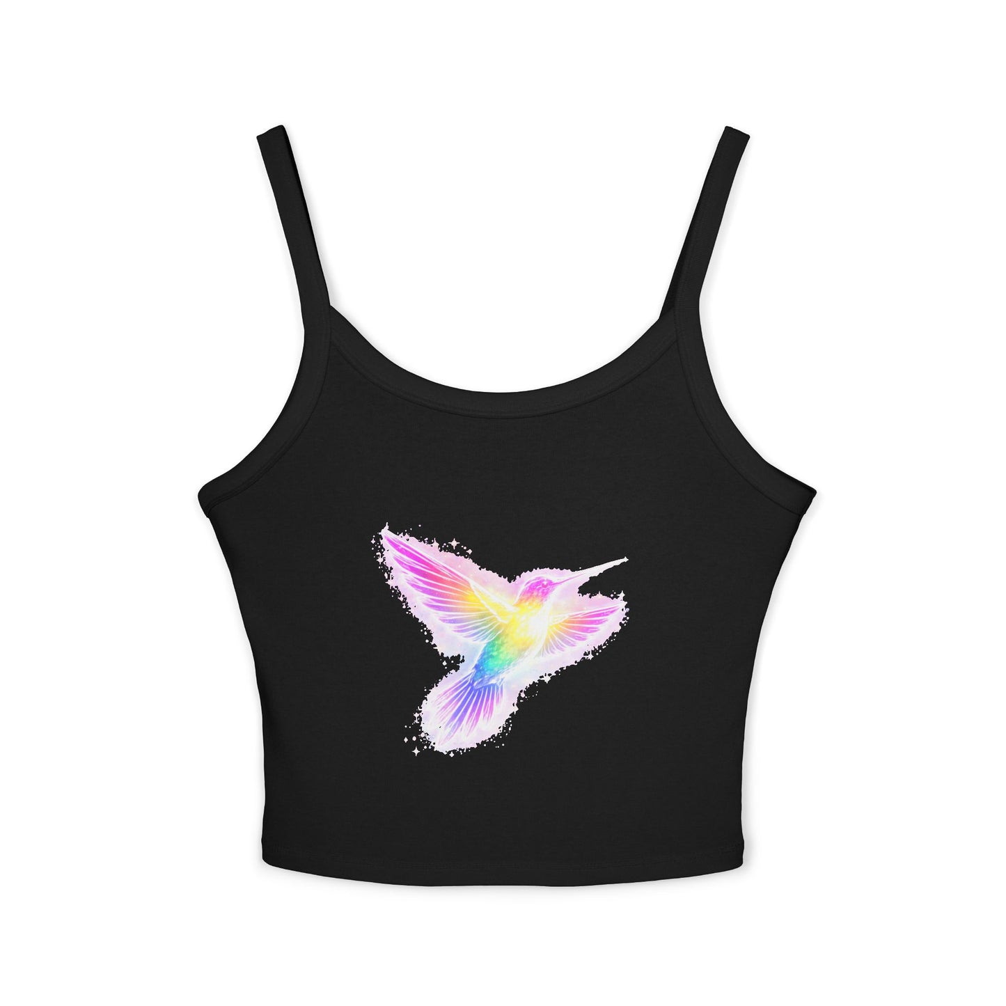 Radiant Hummingbird Light Energy & Joy in Motion Women's Spaghetti Strap Tank Top