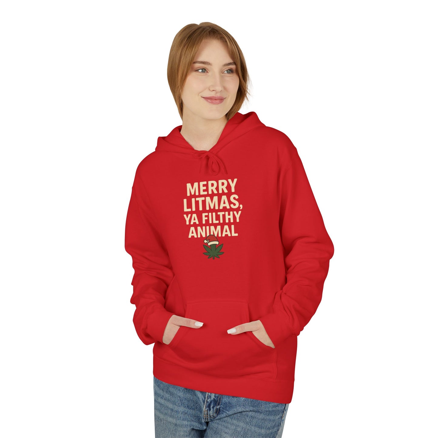 Merry Litmas, Ya Filthy Animal – HoliDazed Holiday Hoodie  Unisex Midweight Softstyle Fleece Hoodie