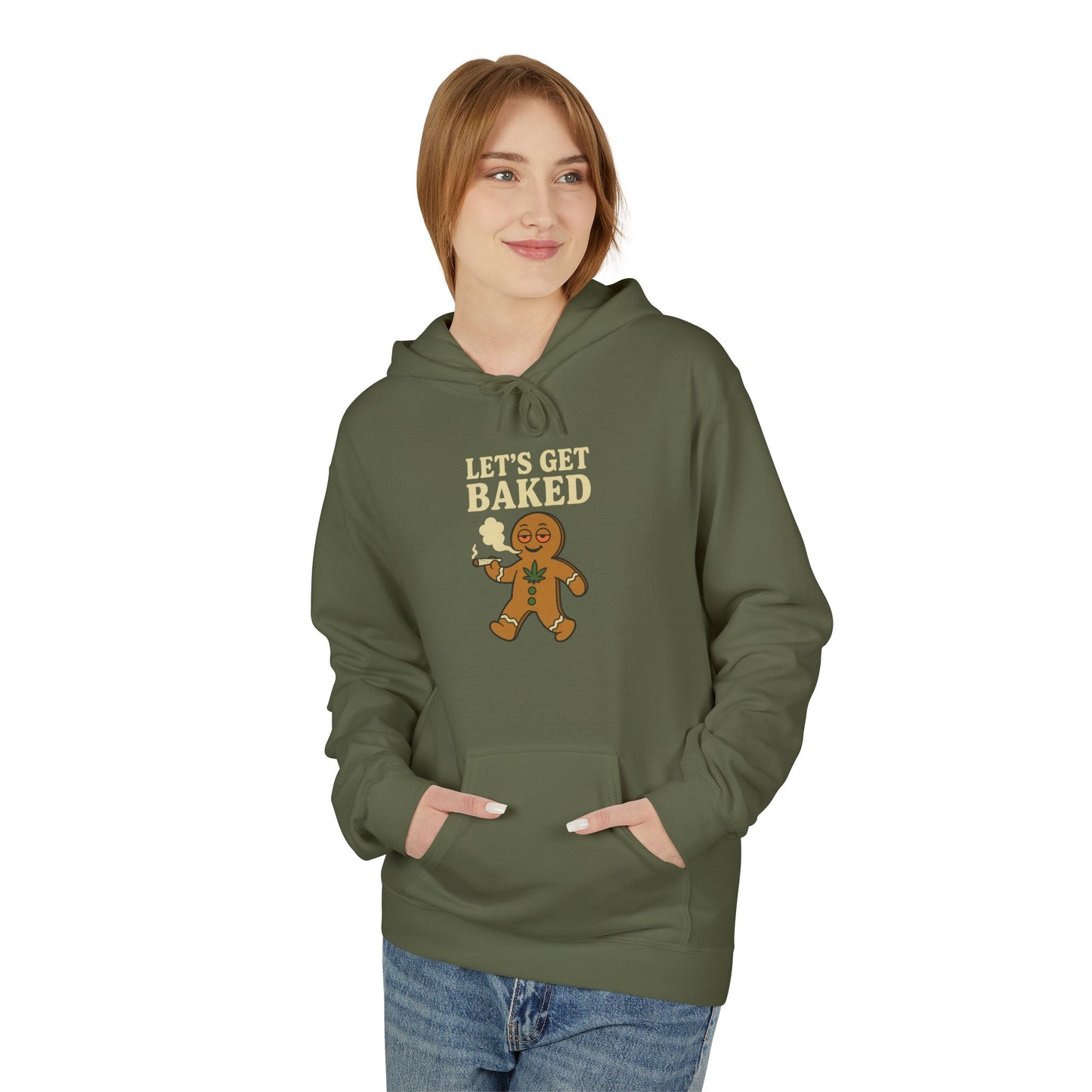 Let’s Get Baked – HoliDazed Holiday Hoodie Unisex Midweight Softstyle Fleece Hoodie