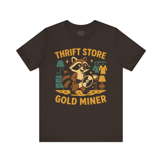🛒 Thrift Store Gold Miner — Weekend Warriors: Second Hand Legends Unisex Jersey Short Sleeve Tee
