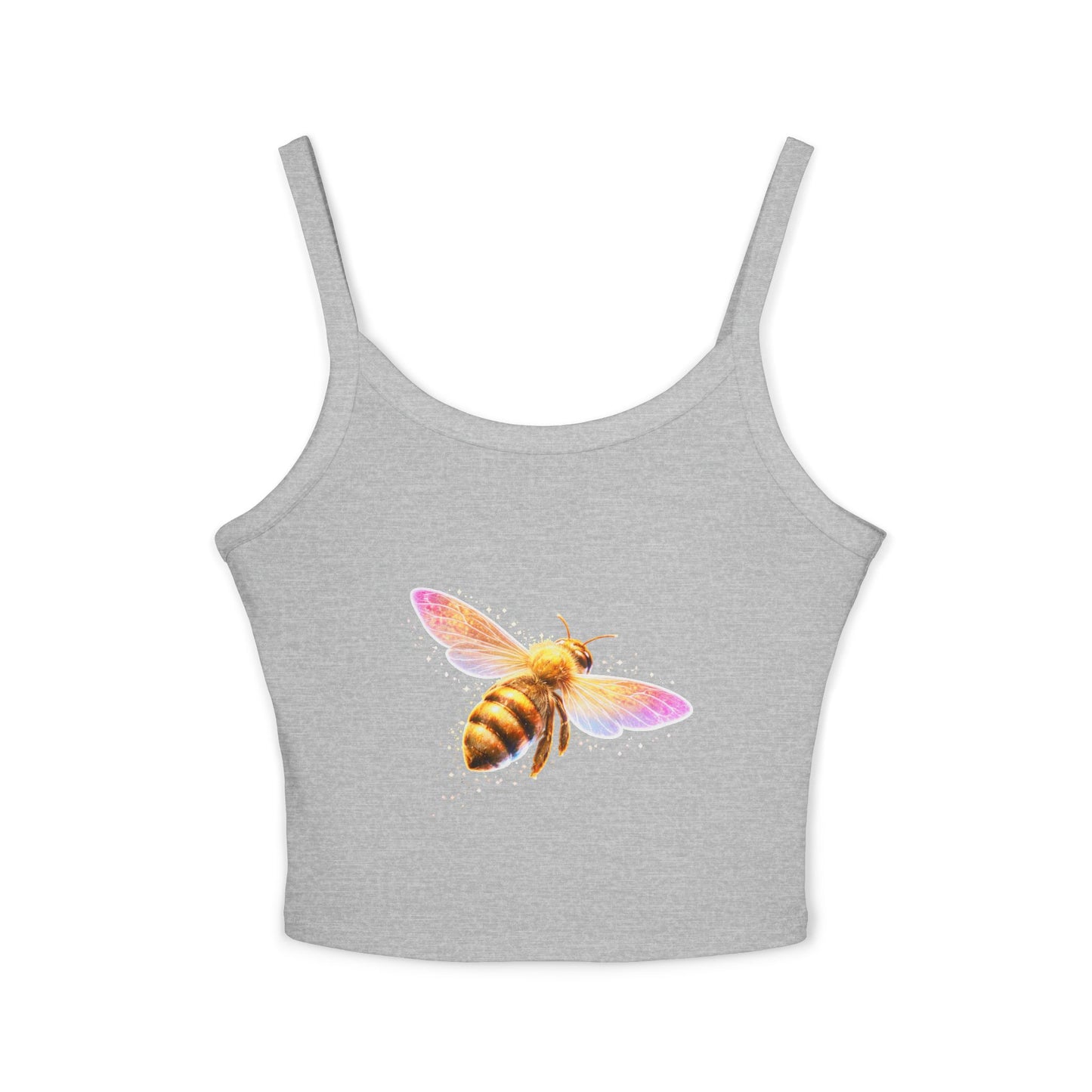 Golden Aura Bee Tank – Sweet Energy, Strong Spirit Women's Spaghetti Strap Tank Top