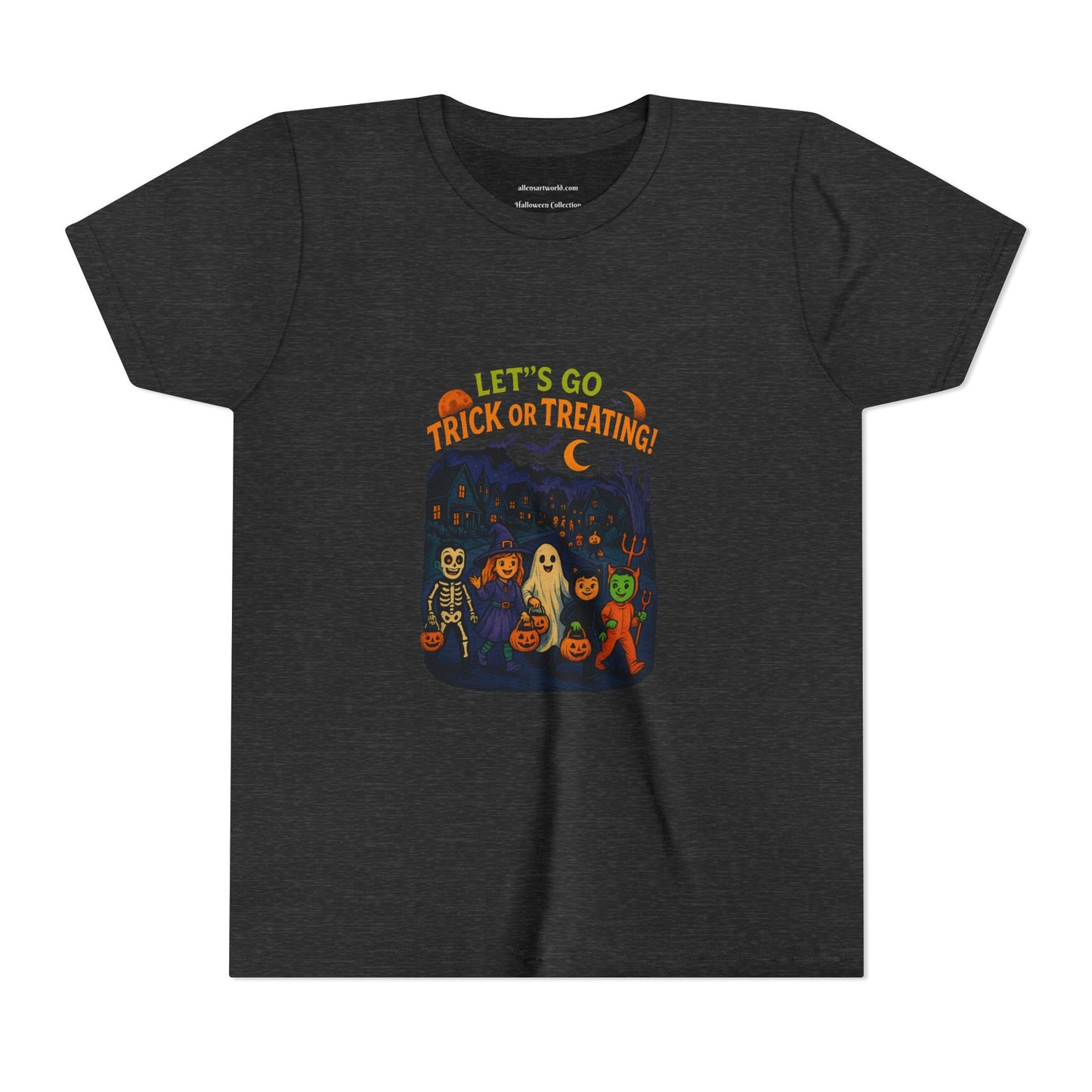 🏠 Let’s Go Trick-or-Treating! Youth Short Sleeve Tee