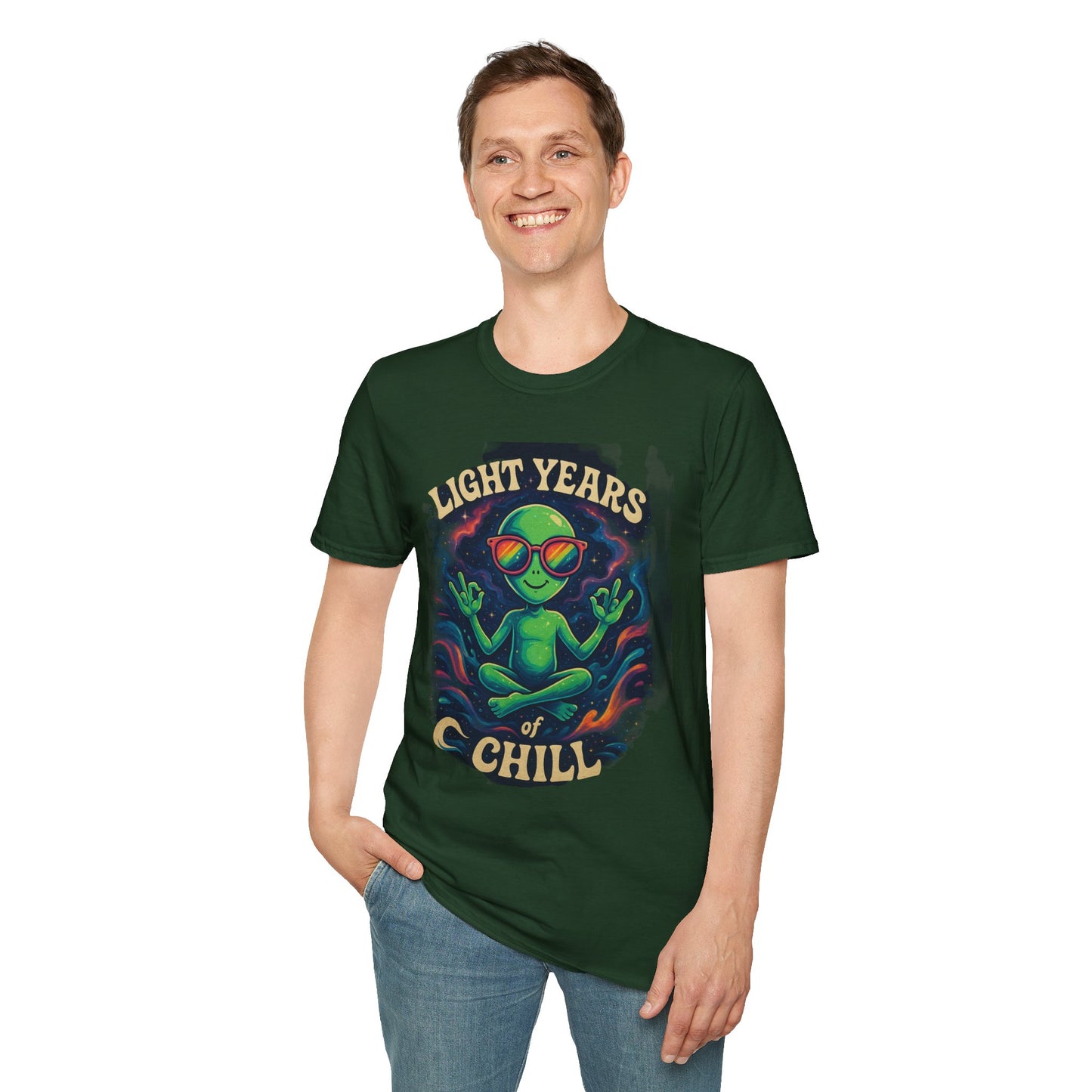 Light Years of Chill – Cosmic Vibes Tee   Unisex Softstyle