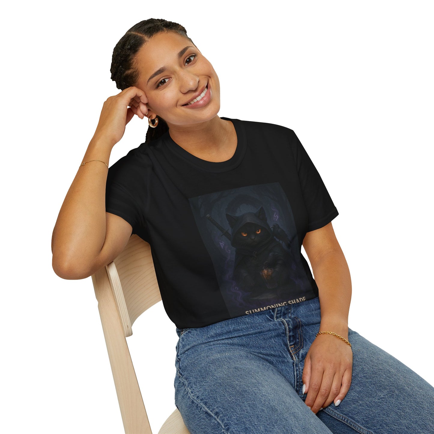 Summoning shade and caffeine – Lovely’s Mood Goth   Unisex Softstyle T-Shirt
