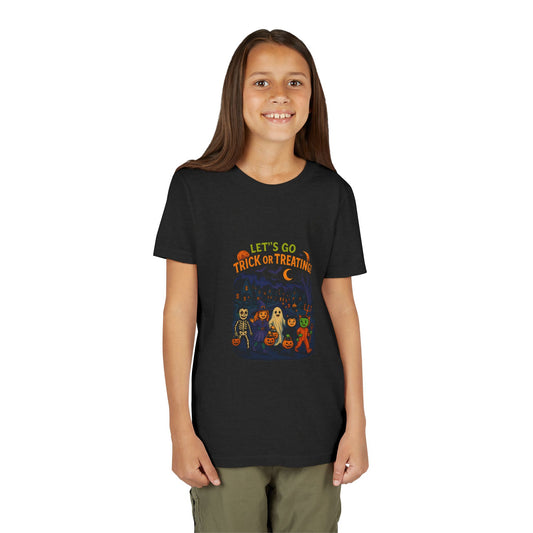 🏠 Let’s Go Trick-or-Treating! Youth Short Sleeve Tee