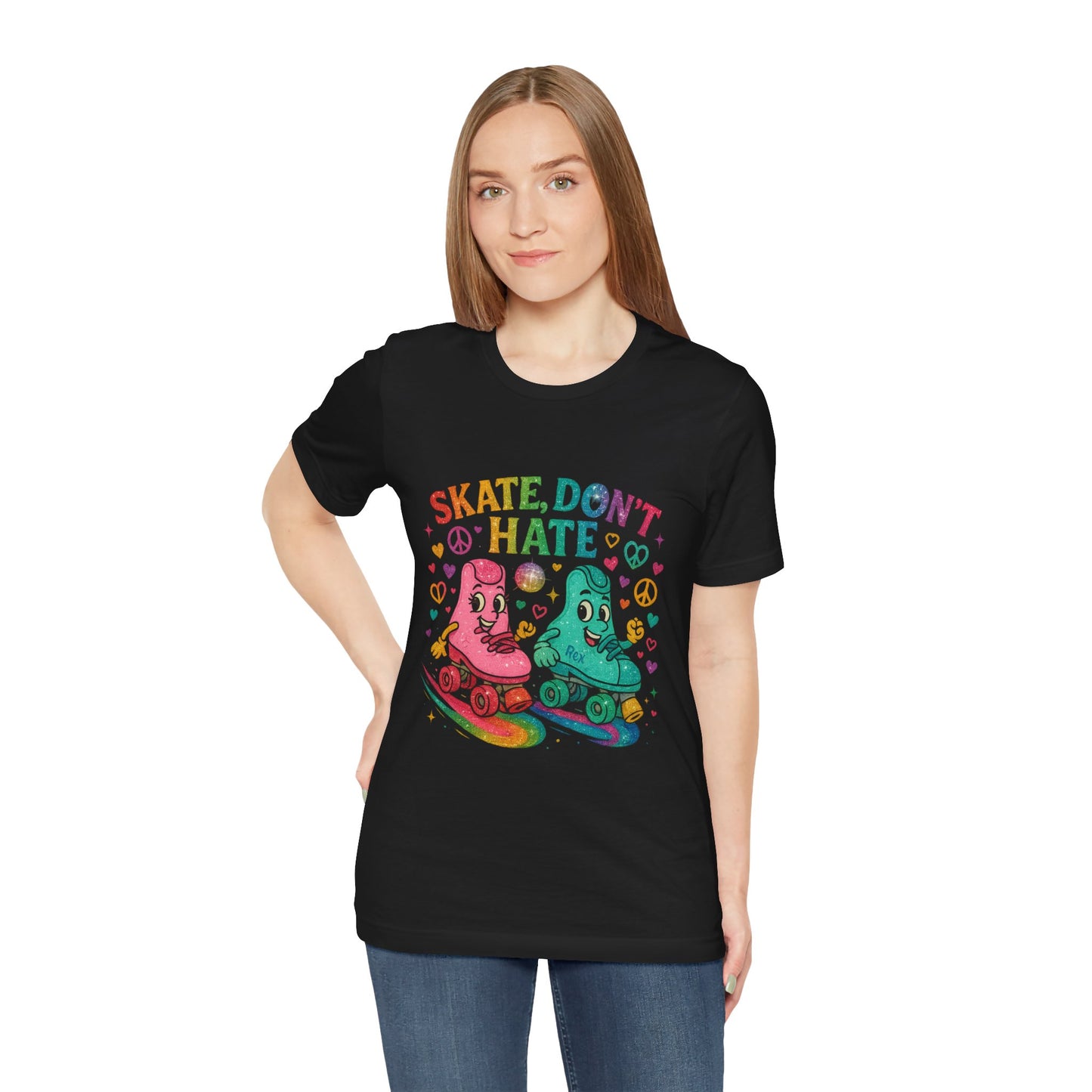 🛼 Skate, Don’t Hate – Weekend Warriors Edition  Unisex Jersey Short Sleeve Tee
