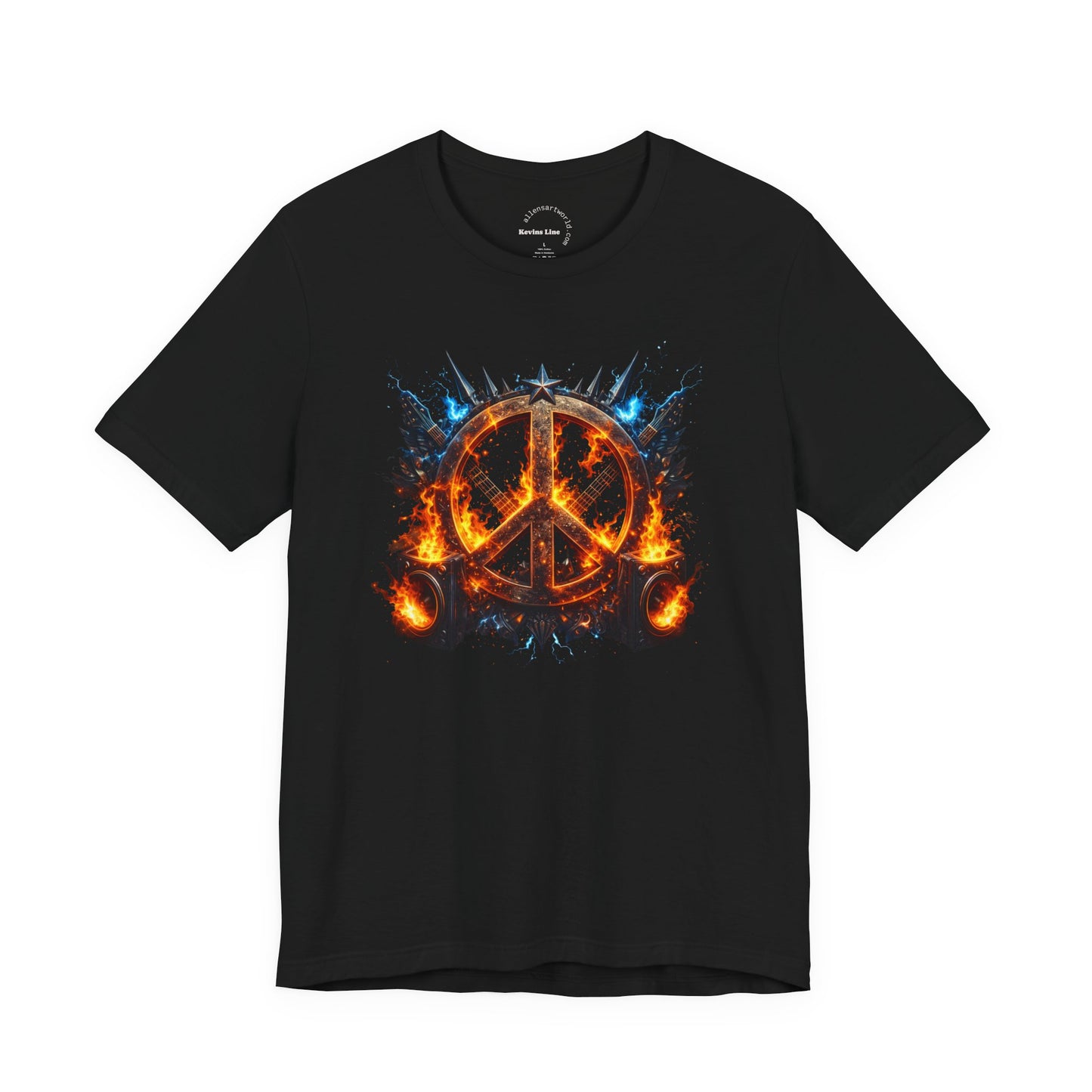 Fire & Sound Peace - Unisex Jersey Short Sleeve Tee - Kevin’s Line
