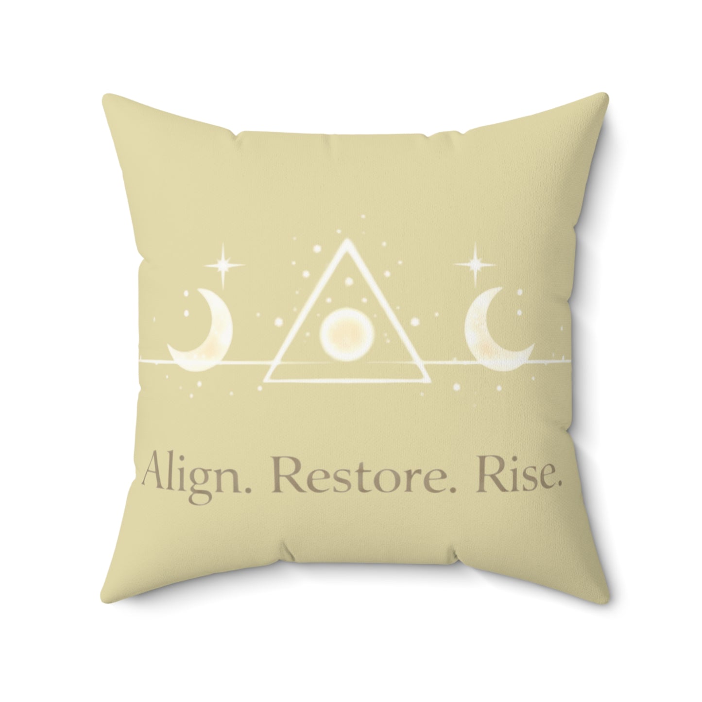 Release the Day, Receive the Night Pillow – Sun & Moon Balance Faux Suede Square Pillow