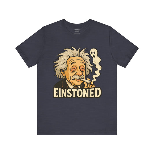 ⏰4️⃣2️⃣0️⃣🌿😂🧠 EINSTONED — Signature Face Tee (Laugh Out Loud · E-I-N-S-T-O-N-E-D Series) Unisex Jersey Short Sleeve Tee