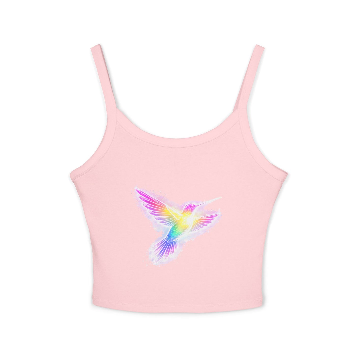 Radiant Hummingbird Light Energy & Joy in Motion Women's Spaghetti Strap Tank Top