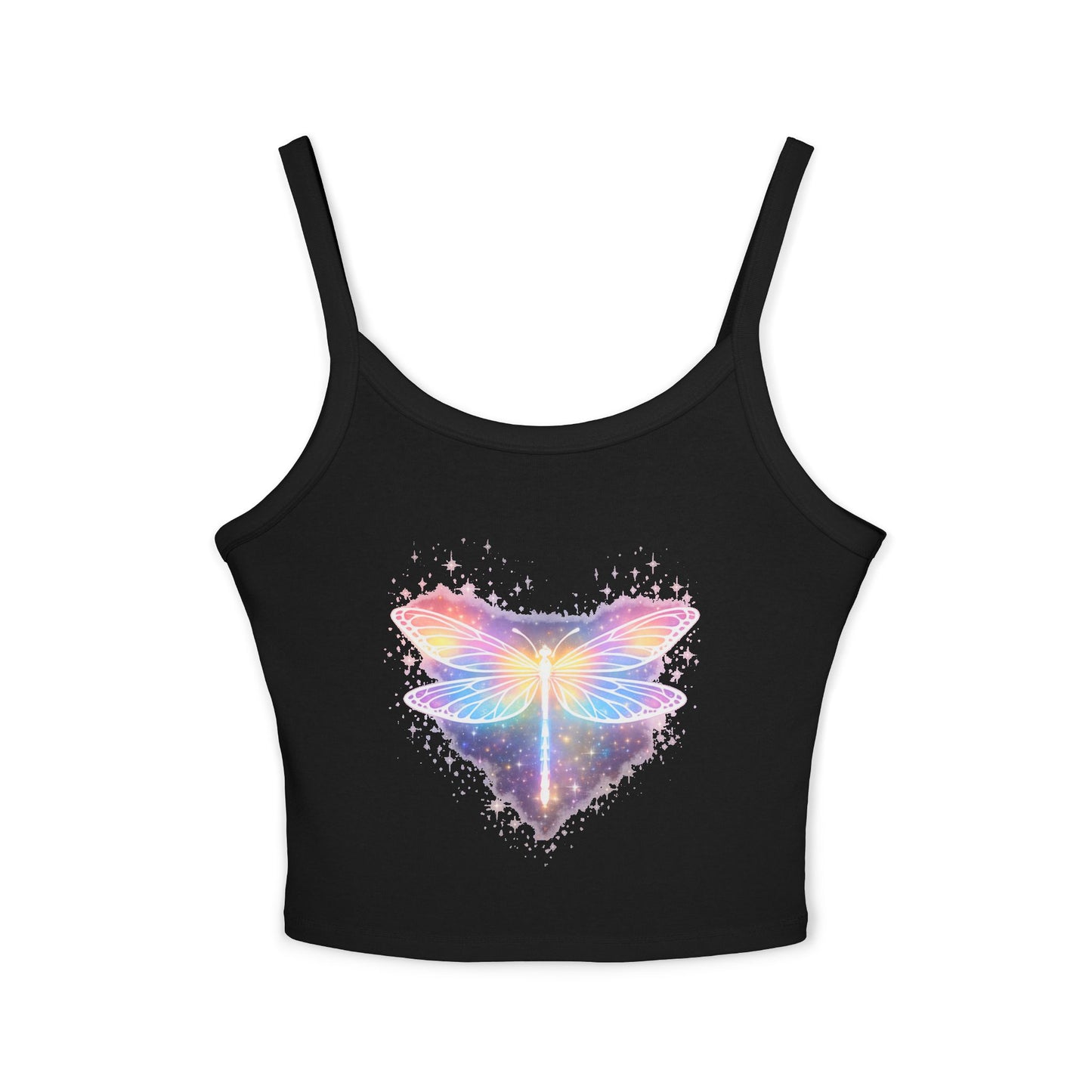 Celestial Dragonfly Transformation & Light Energy Women's Spaghetti Strap Tank Top