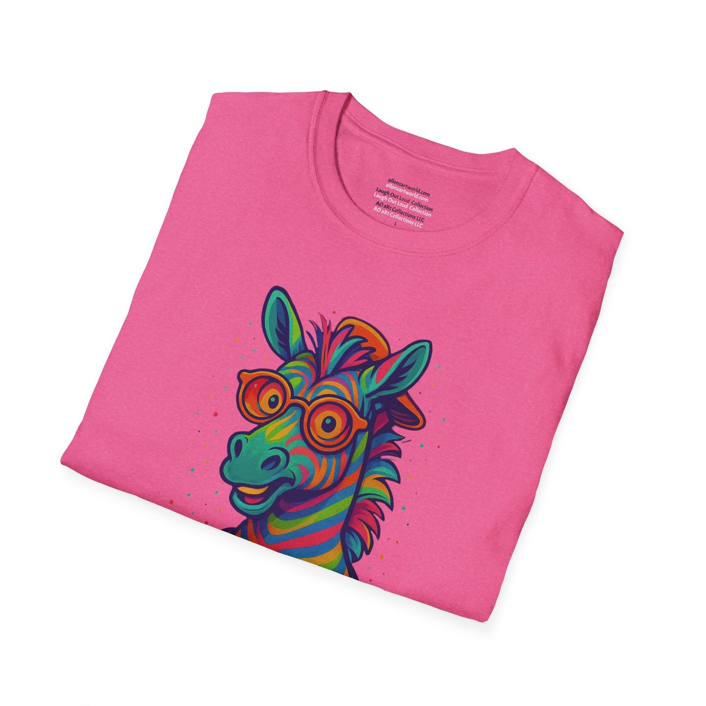 Zebra Logic: Black, White & a Bit Twisted Unisex Softstyle T-Shirt