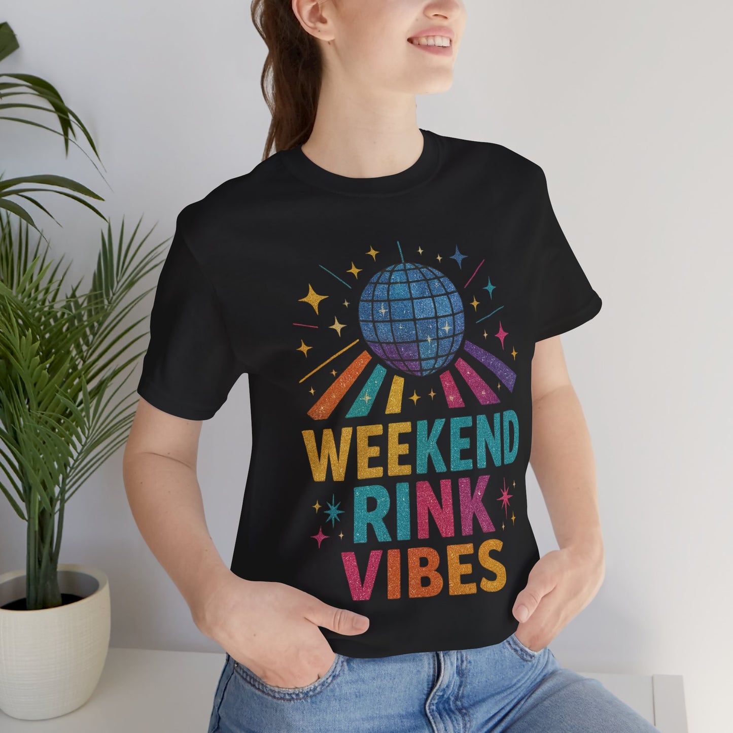 🛼 Weekend Rink Vibes – Weekend Warriors Edition  Unisex Jersey Short Sleeve Tee
