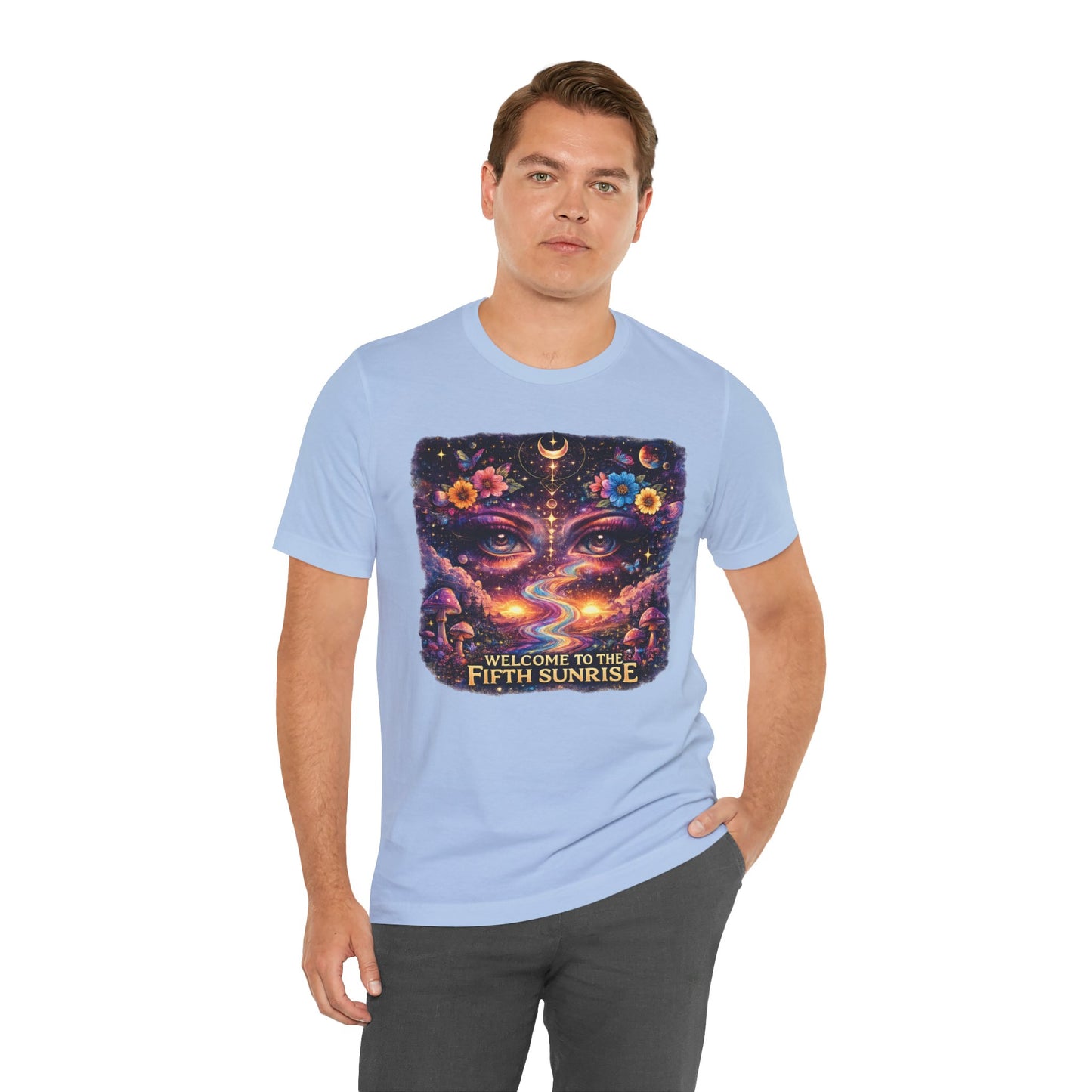 Welcome to the Fifth Sunrise.  Unisex Jersey Short Sleeve Tee - Kevin’s Line