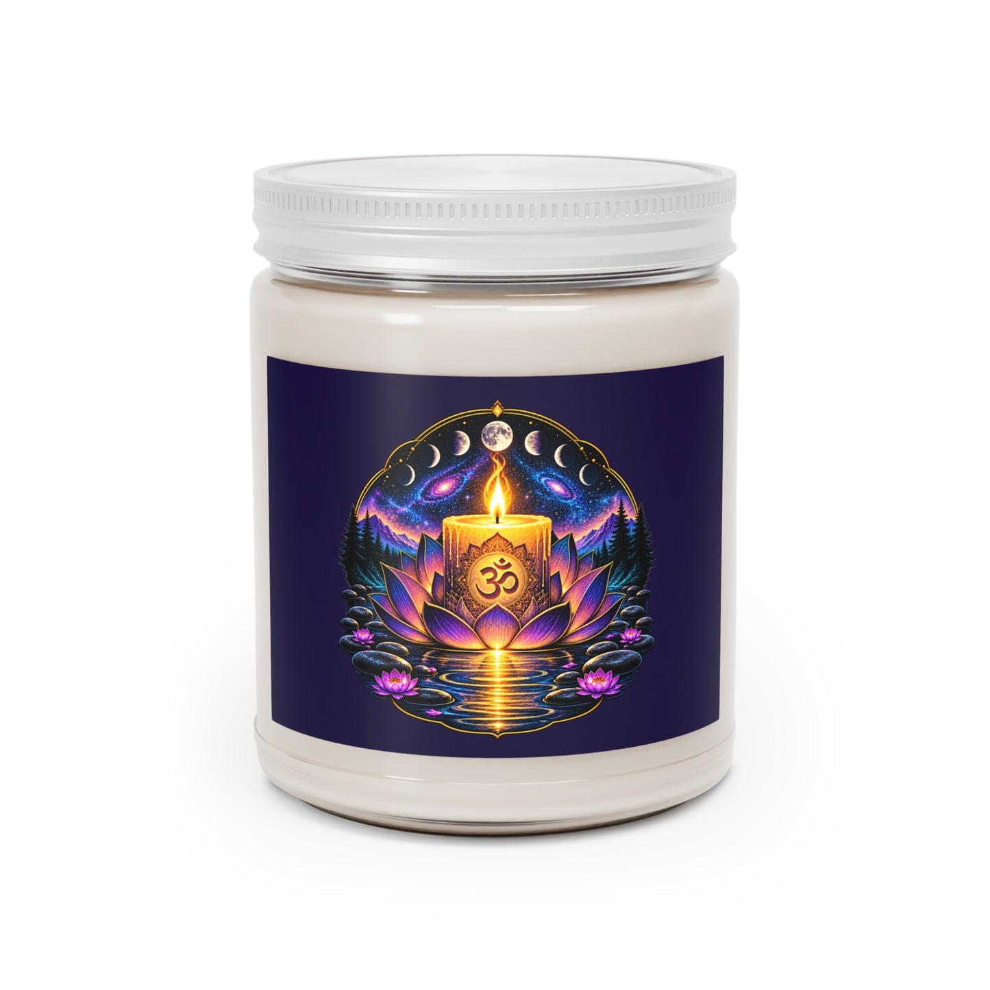SACRED GLOW – The Light Within Home Collection Scented Soy Candles with White Lid, 9oz