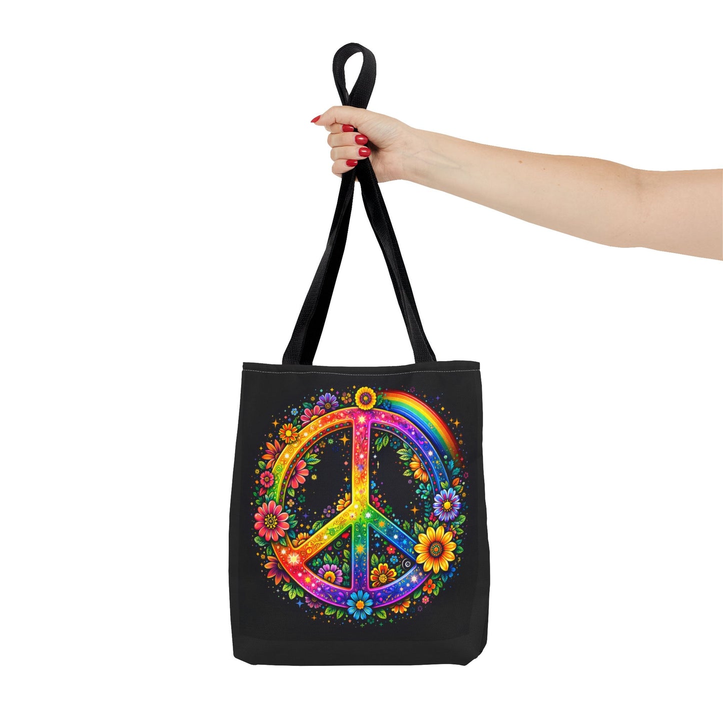 Peace in Full Color – Radiant Harmony Tote Bag (AOP)