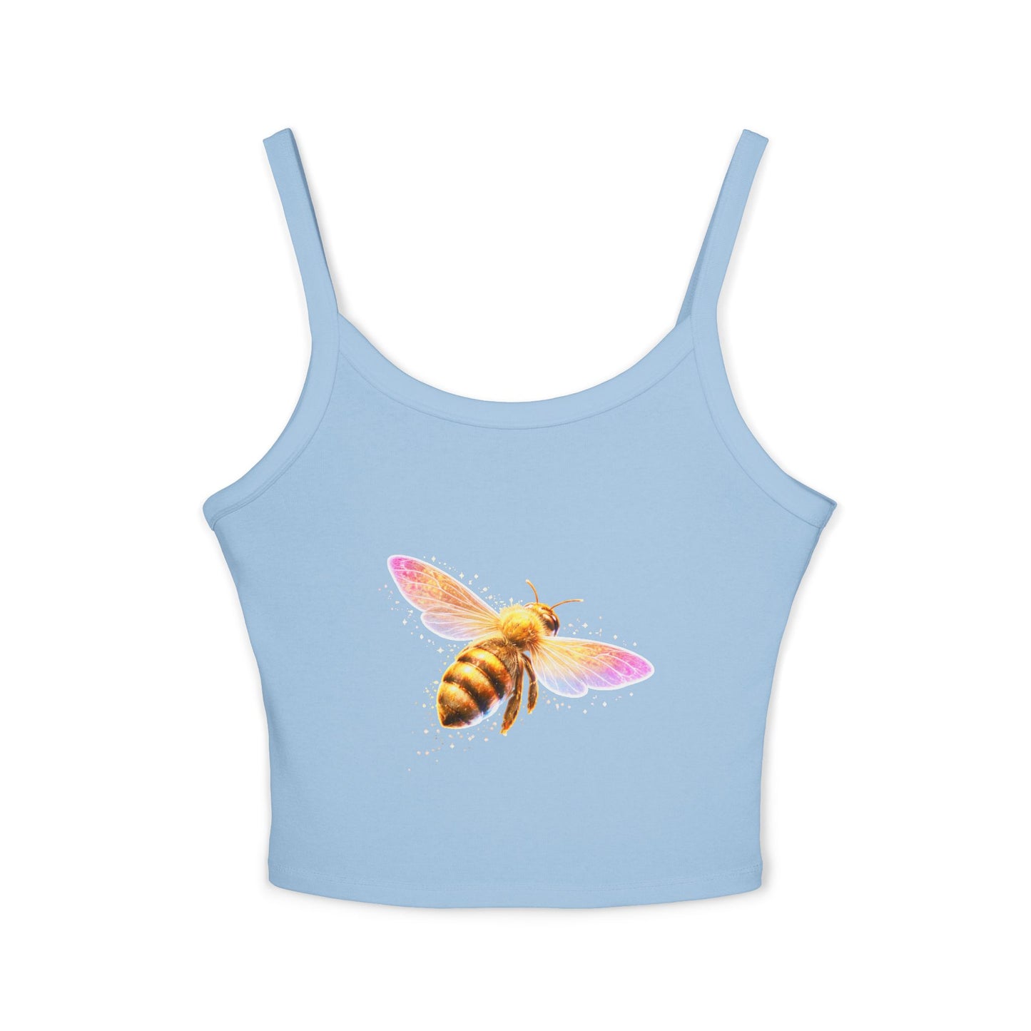 Golden Aura Bee Tank – Sweet Energy, Strong Spirit Women's Spaghetti Strap Tank Top