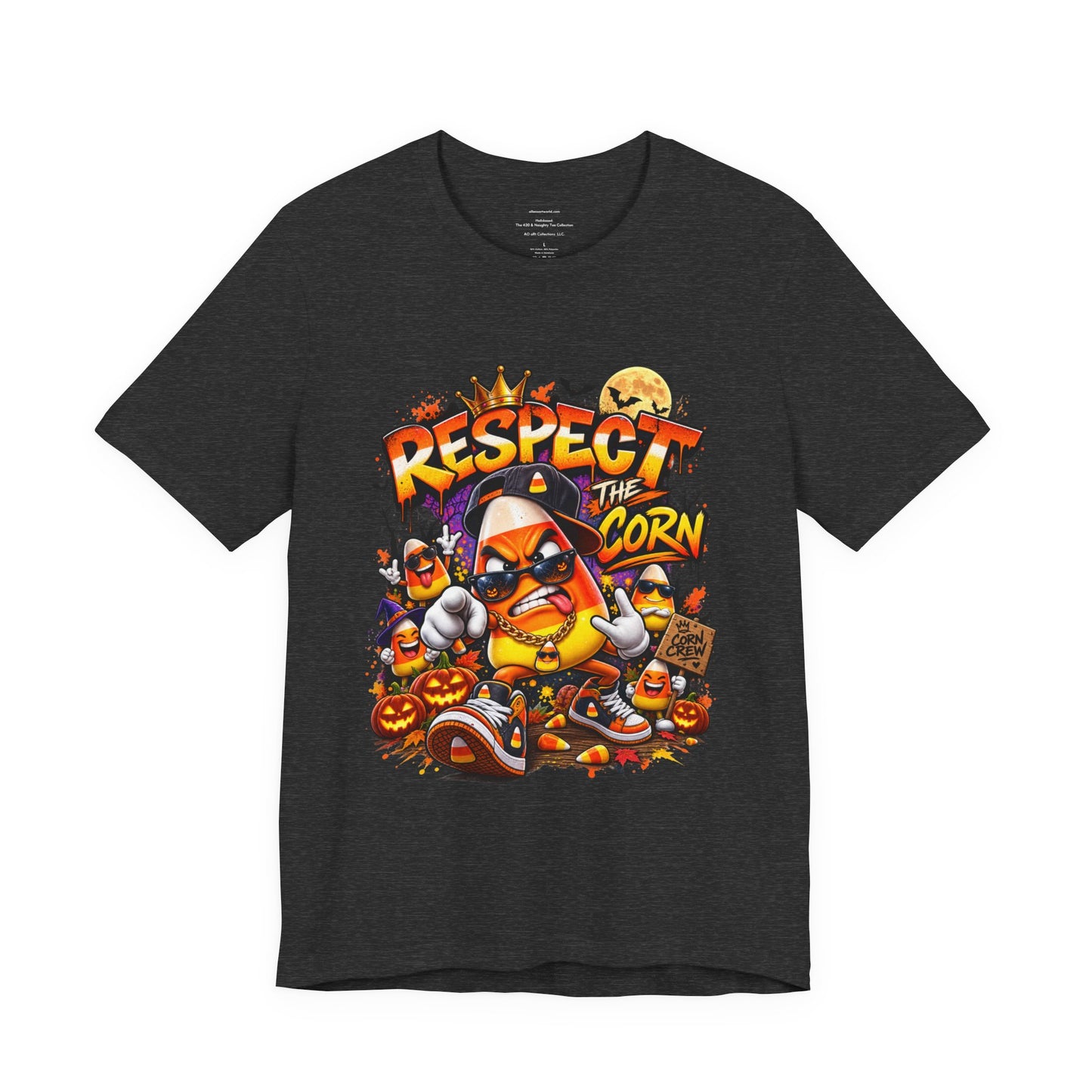 Respect the Corn – Funny Candy Corn Halloween Unisex Jersey Short Sleeve Tee