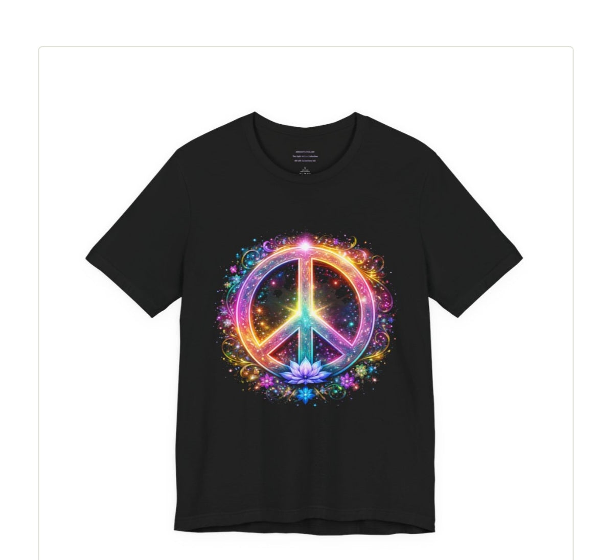 The Light Within: Cosmic Peace – Radiant Energy Symbol Tee Unisex Jersey Short Sleeve Tee