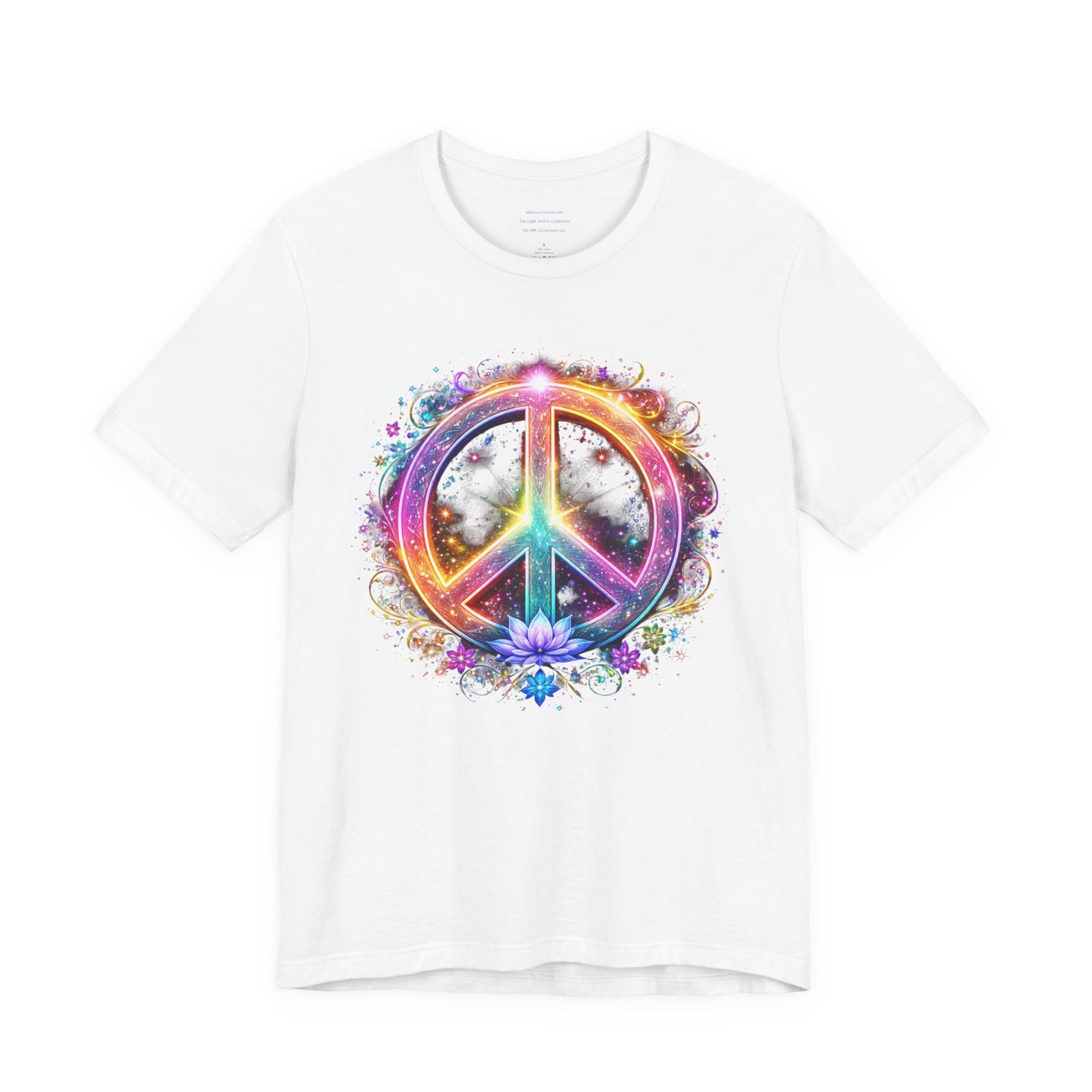 The Light Within: Cosmic Peace – Radiant Energy Symbol Tee Unisex Jersey Short Sleeve Tee